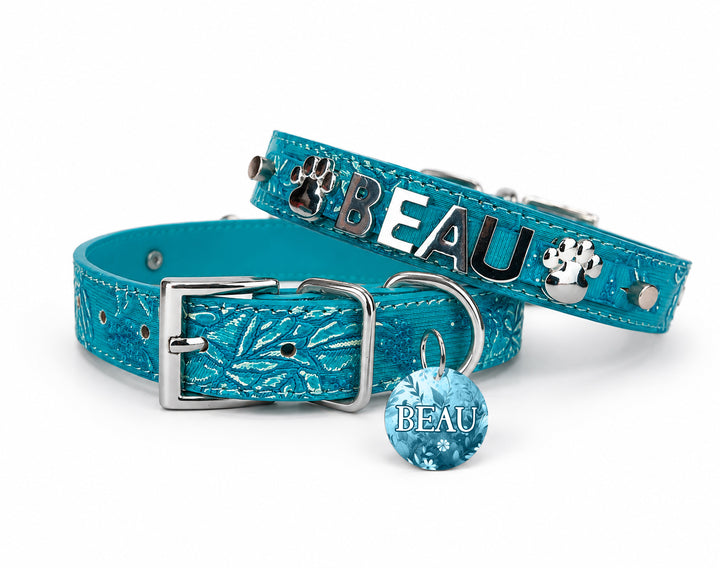 Blue Boheme Personalized Collar