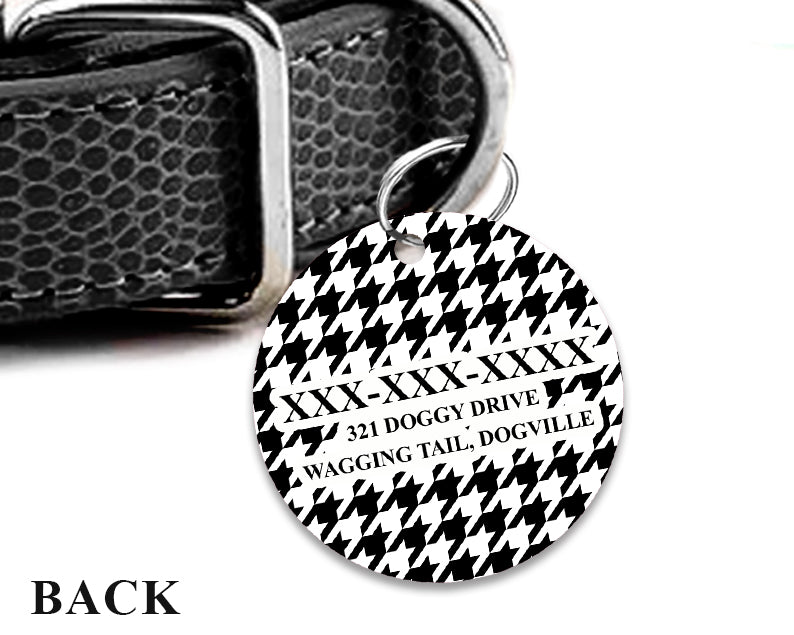 Pet ID Tag | The Classic Houndstooth