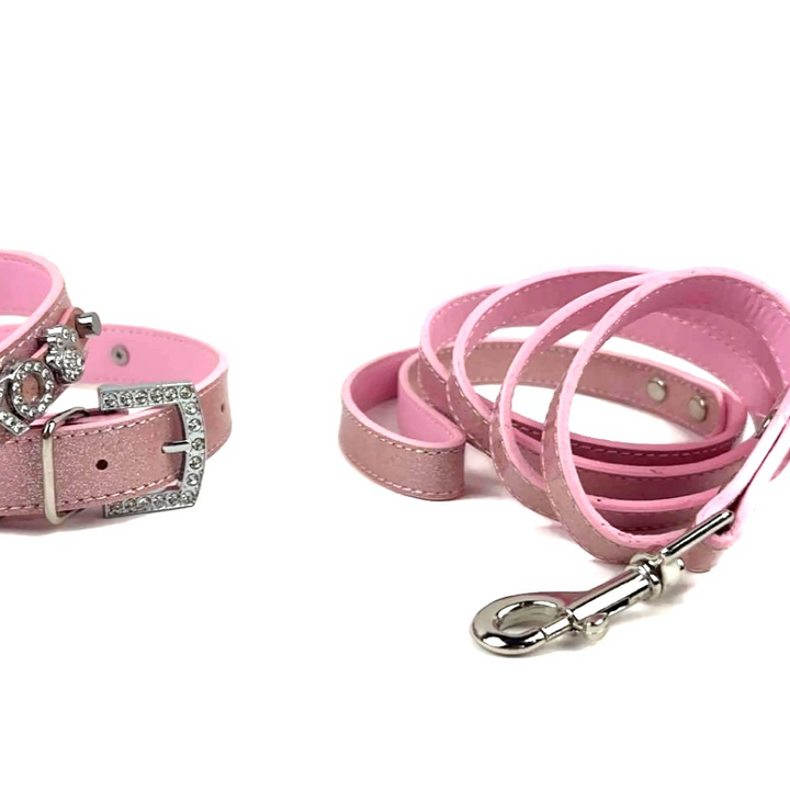 Light Pink Sparkle Personalized Pet Collar