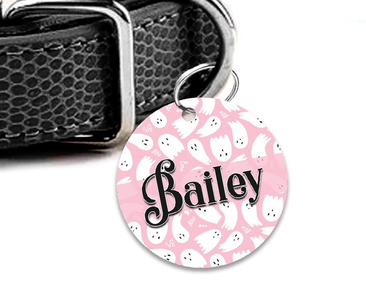 Pet ID Tag | Pink Skull
