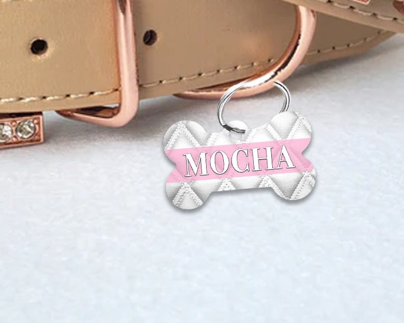 Pet ID Tag | The Pink Quilted Couture