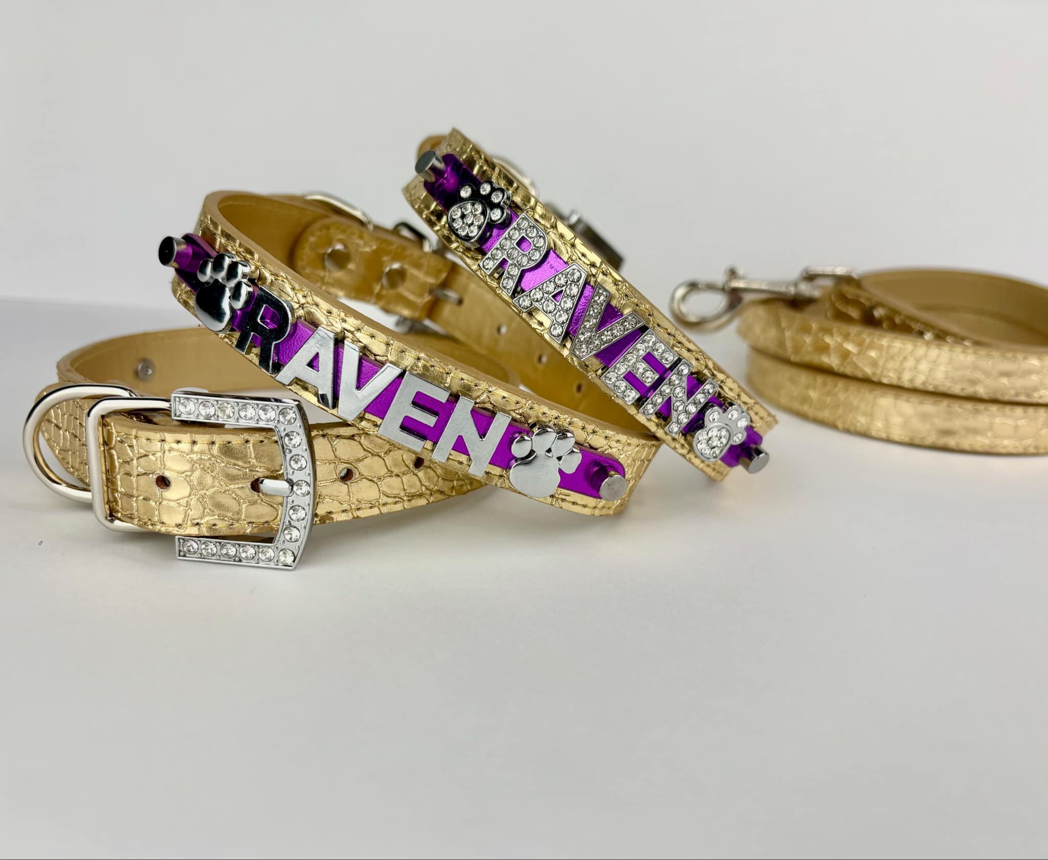 Gold Spirit Series Personalized Collar | 9 Color Options