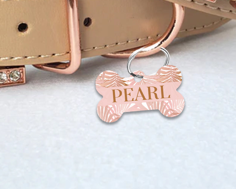 Pet ID Tag | The Rose Gold Leaf