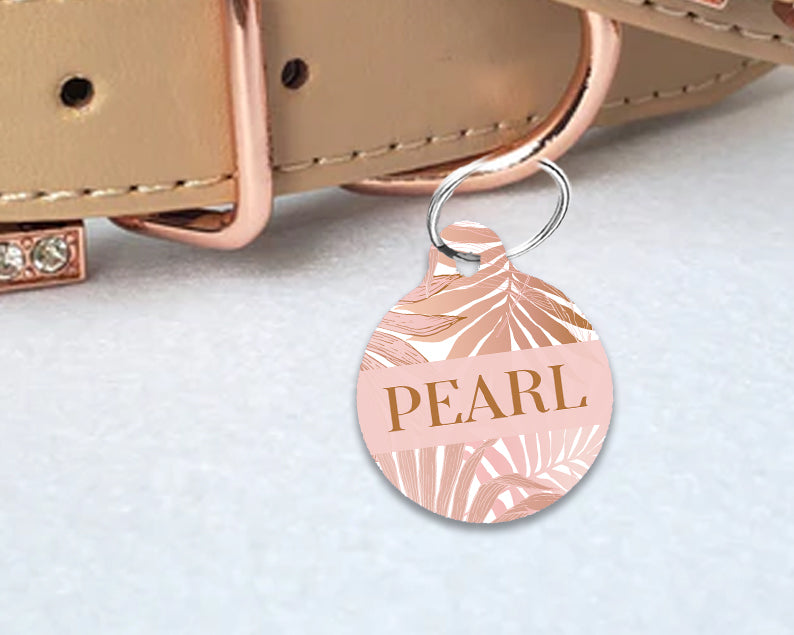 Pet ID Tag | The Rose Gold Leaf