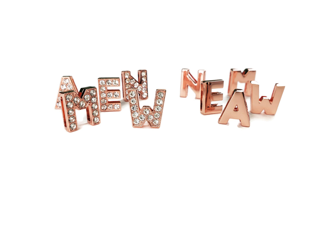 Personalized Collar | Metallic Pewter and Rose Gold