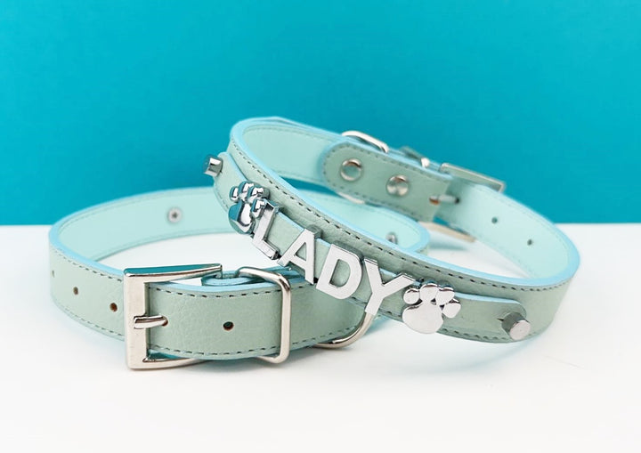 Sniffany Blue Chrome Pet Collar
