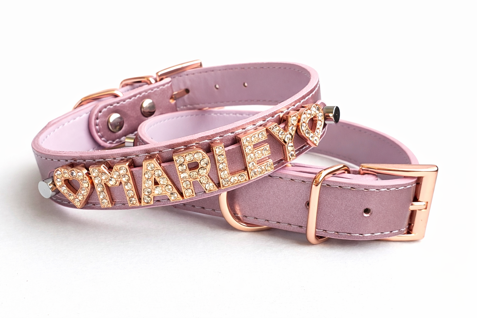 Spacedust Mauve Personalized Pet Collar