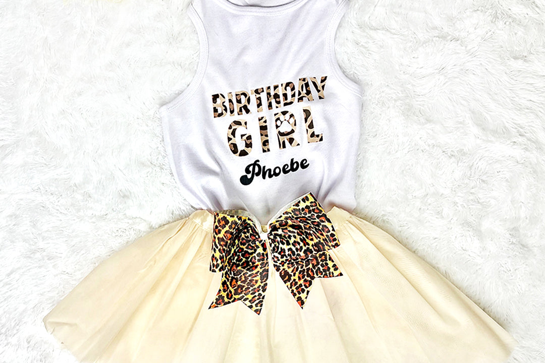 Personalized Birthday Girl Outfit | The Yellow Cheetah