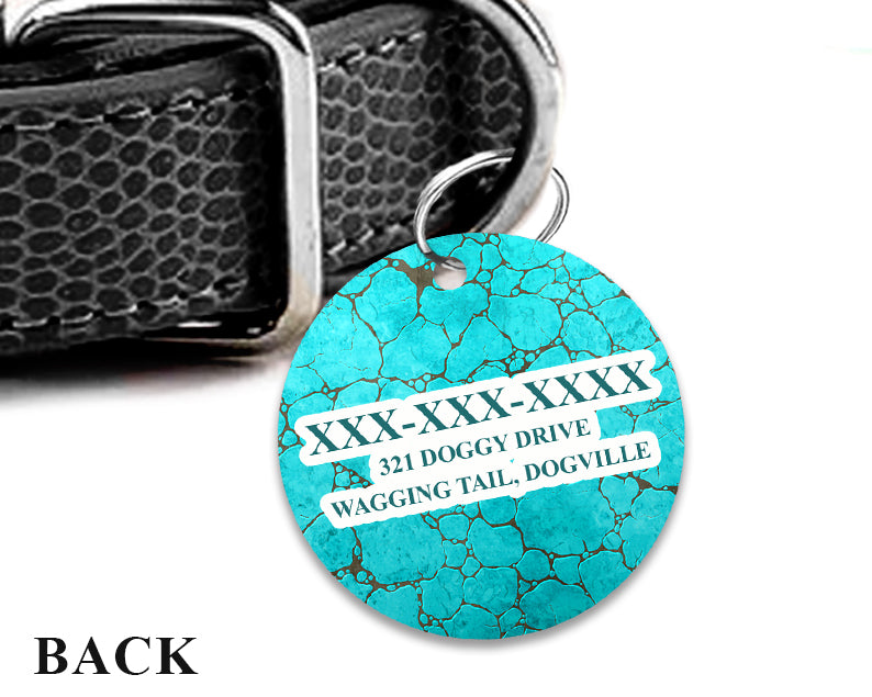 Pet ID Tag | Rustic Turquoise