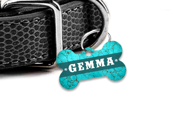Pet ID Tag | Rustic Turquoise