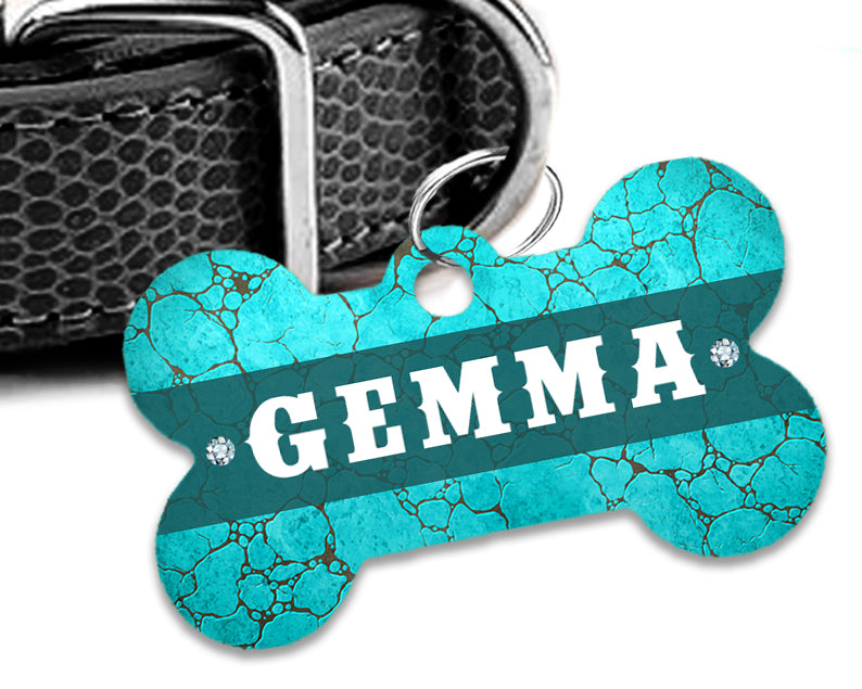 Pet ID Tag | Rustic Turquoise