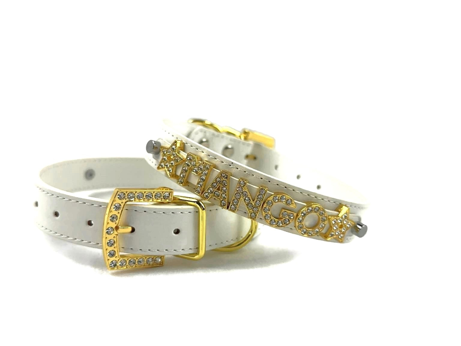 Personalized Collar | White and Gold