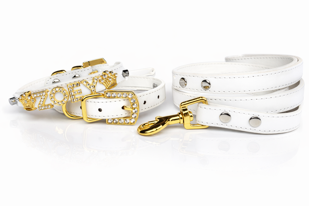 Personalized Collar | White and Gold