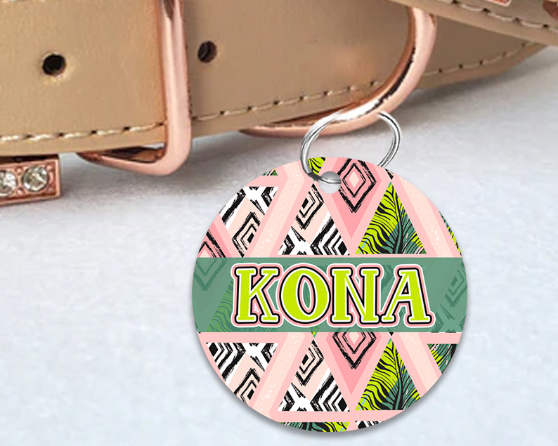 Pet ID Tag | Pink Wild Child