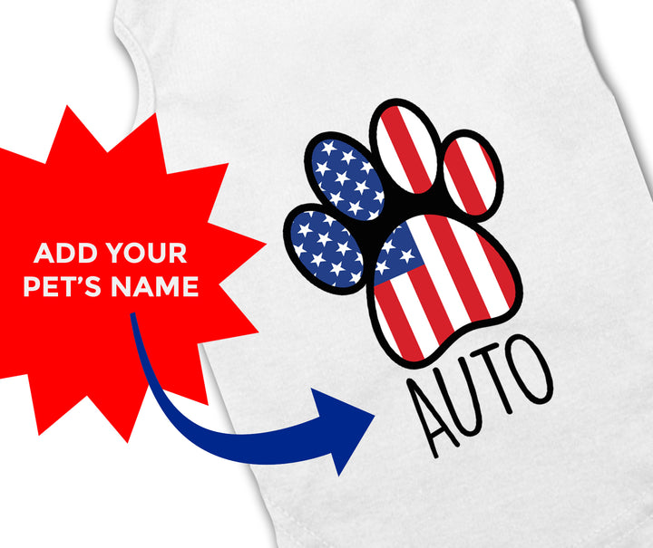 Dog Shirt | Personalized Paw Flag
