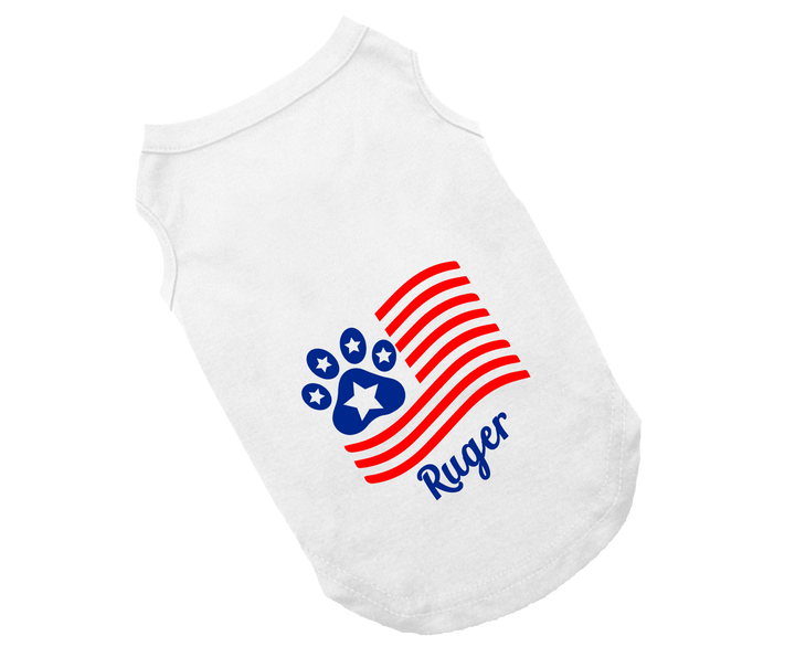 Dog Shirt | Personalized American Flag