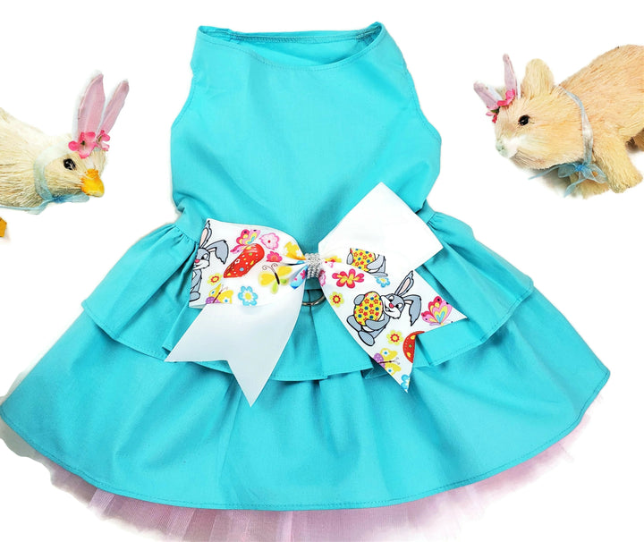 Funny Bunny Aqua Dog Dress