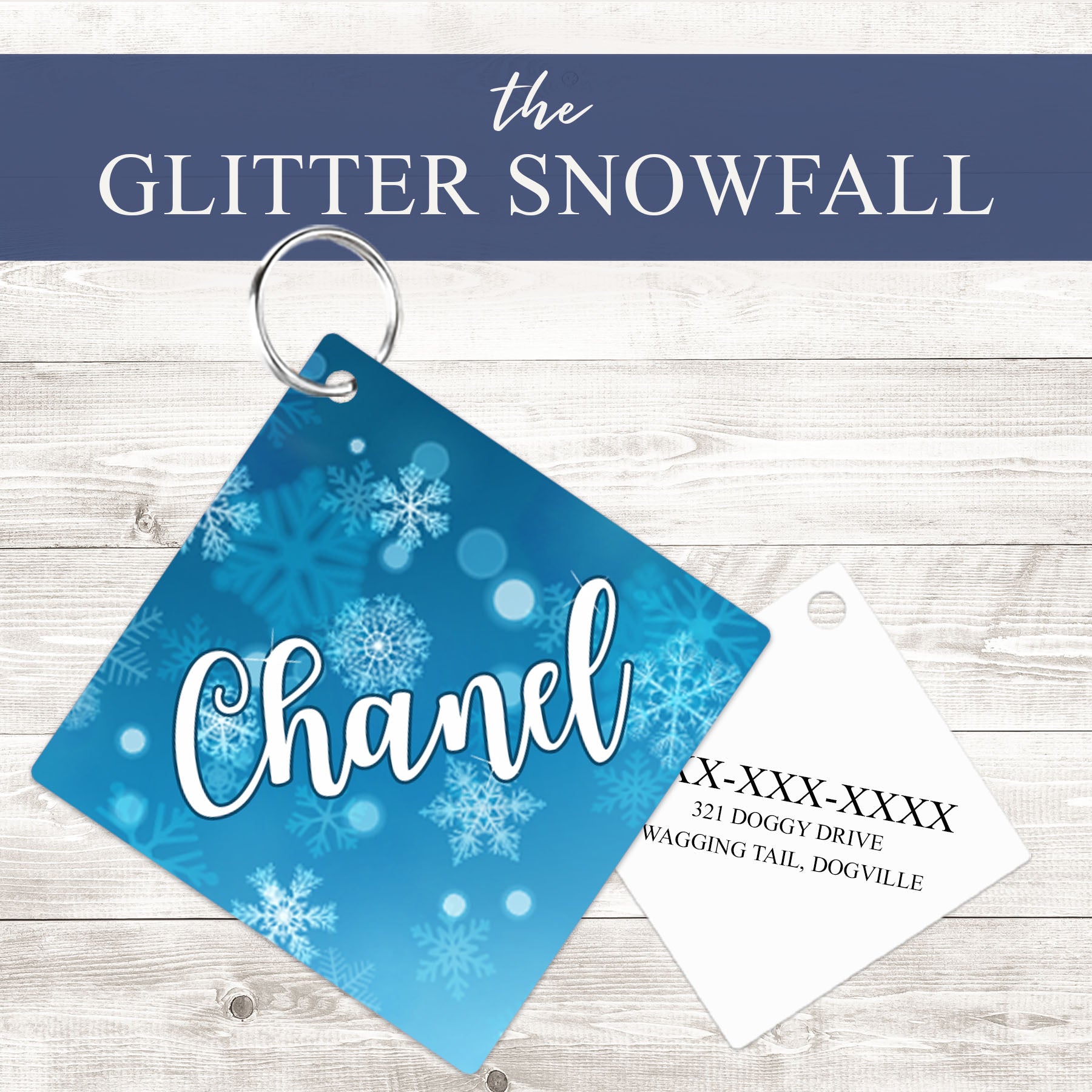 Pet ID Tag | The Glitter Snowfall