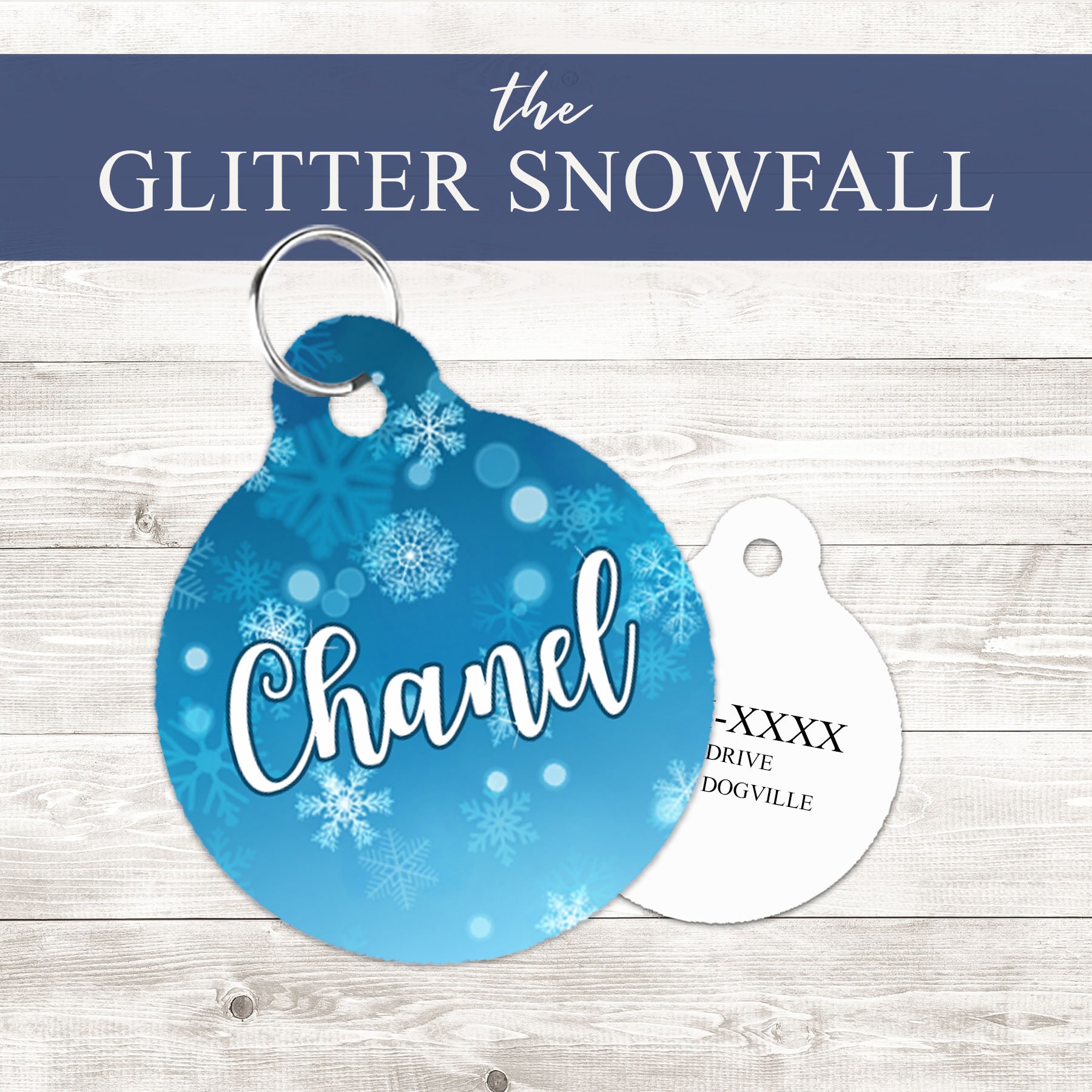 Pet ID Tag | The Glitter Snowfall