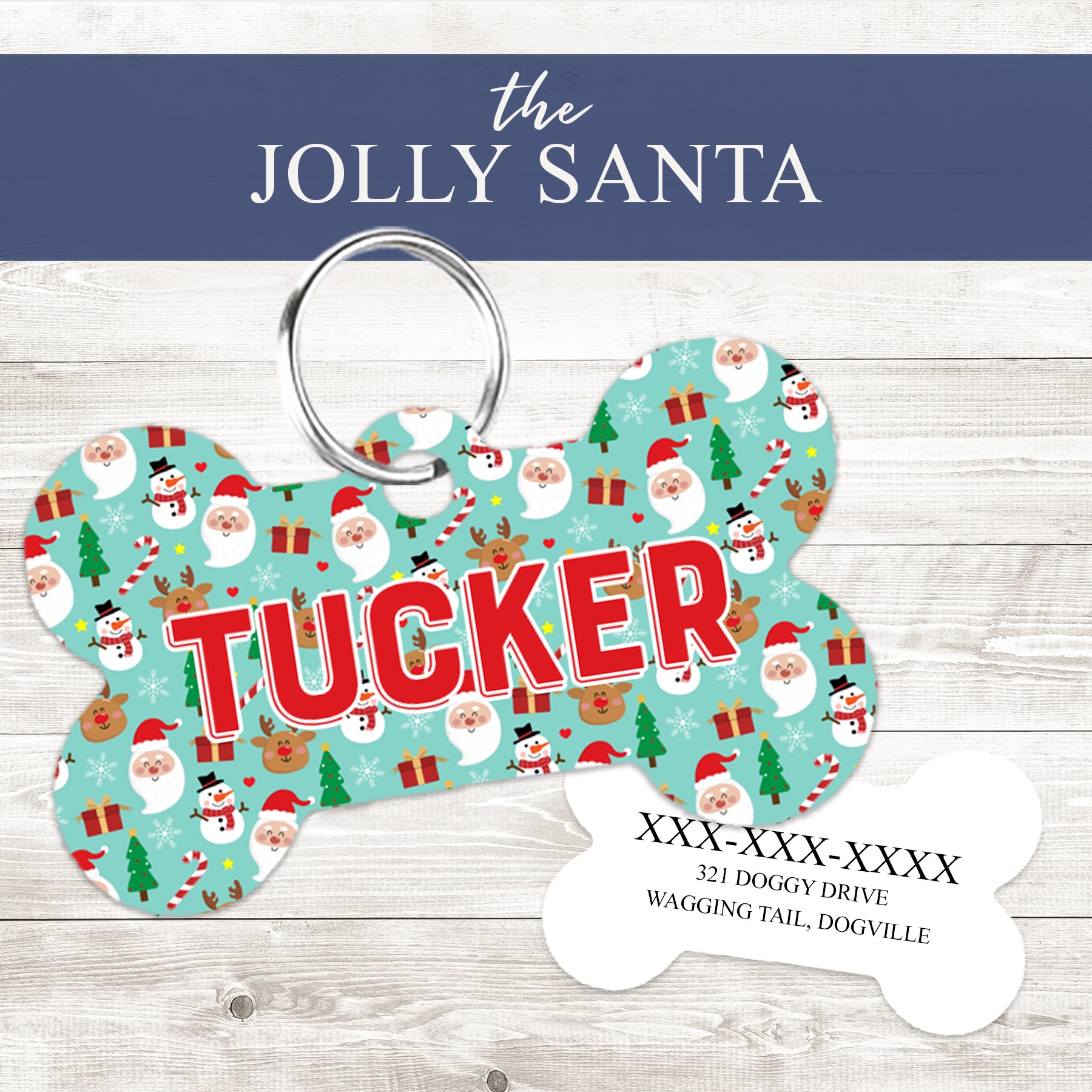 Pet ID Tag | The Jolly Santa