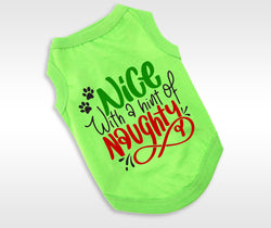 Holiday Dog Shirt | Nice With A Hint Of Naughty