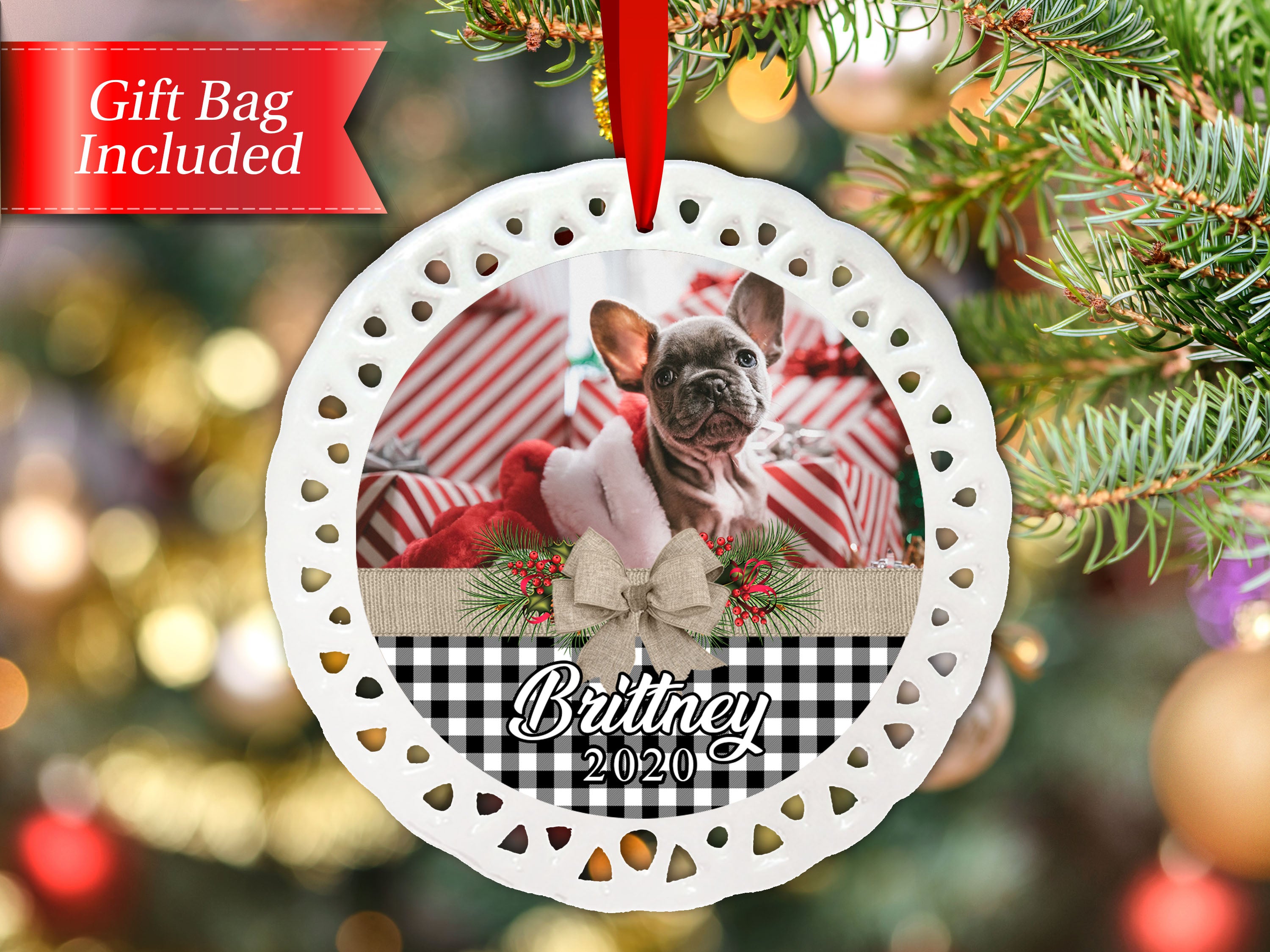 Personalized Christmas Ornament | Sweet Wreath