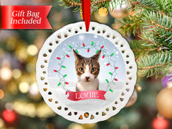 Personalized Christmas Ornament | Festive Lights