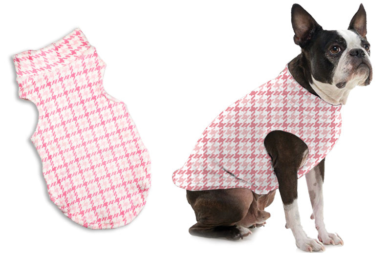 Snuggly Fleece | Pink Houndstooth