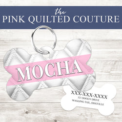 Pet ID Tag | The Pink Quilted Couture