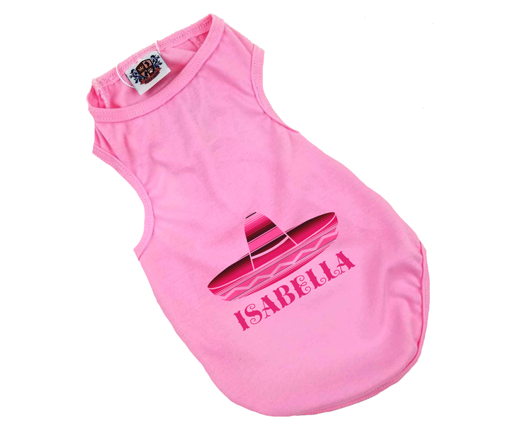 Dog Shirt | Personalized Pink Serape Sombrero