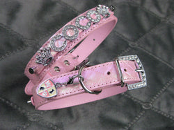 Quilted Iridescent pink collar