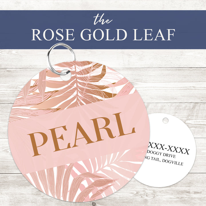 Pet ID Tag | The Rose Gold Leaf