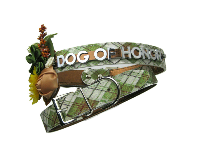 Dog of Honour Floral collar and leash | Sage and Copper