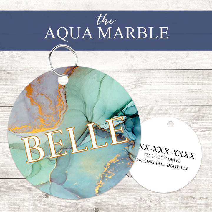 Pet ID Tag | Aqua Marble