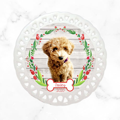 Personalized Christmas Ornament | Holiday Wreath