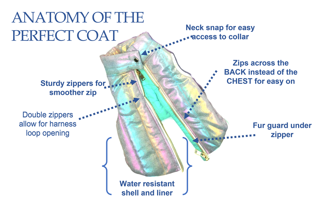 Reflective Unicorn Step-in pet jacket