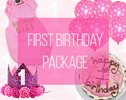 Birthday Party Package | Pink Glitter First Birthday