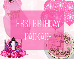 Birthday Party Package | Pink Glitter First Birthday