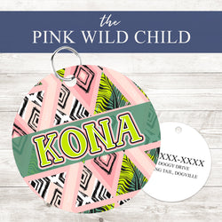 Pet ID Tag | Pink Wild Child