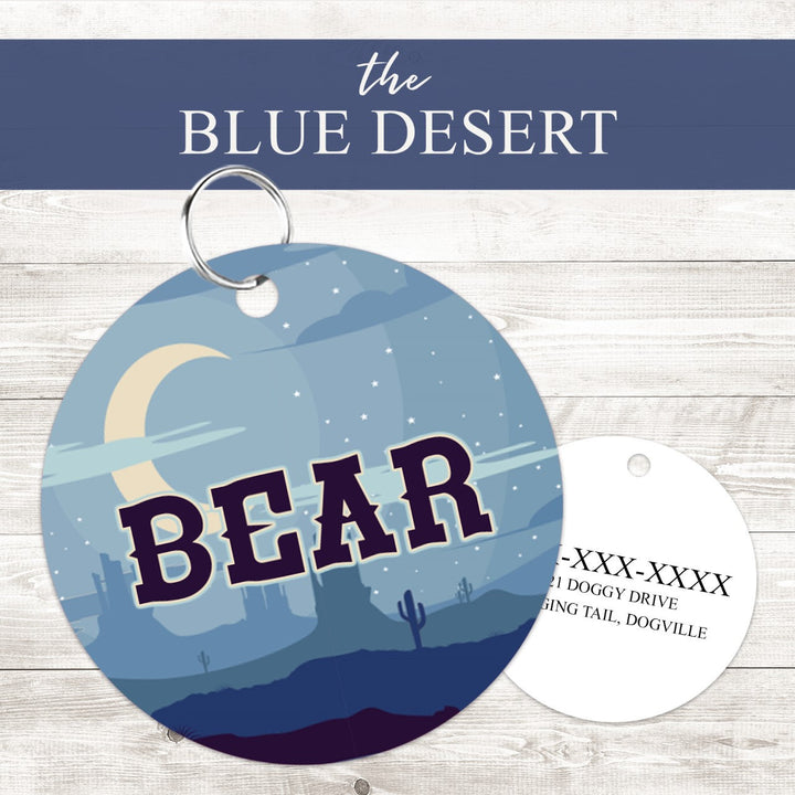 Pet ID Tag | Blue Desert