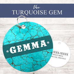 Pet ID Tag | Rustic Turquoise