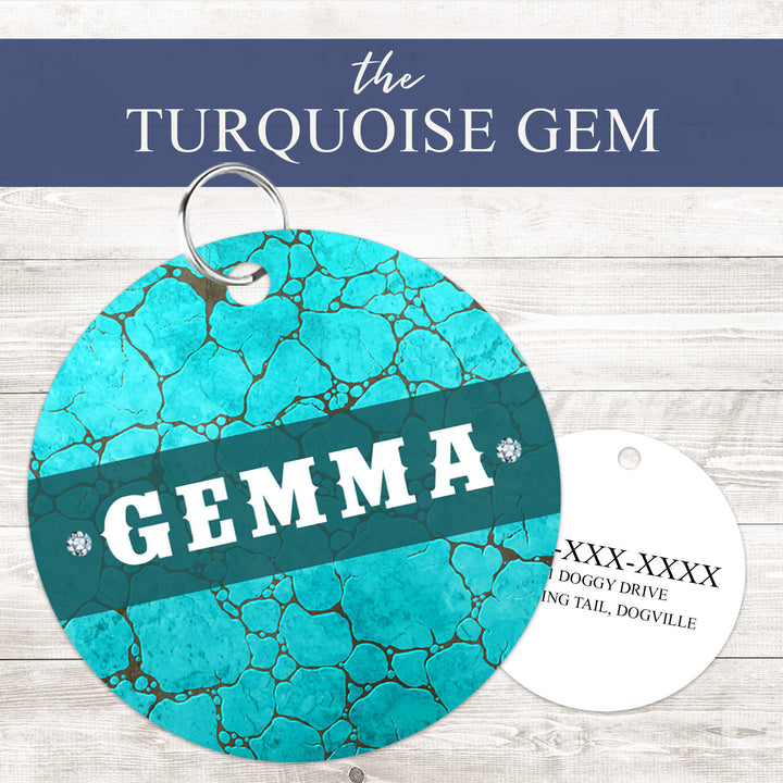 Pet ID Tag | Rustic Turquoise