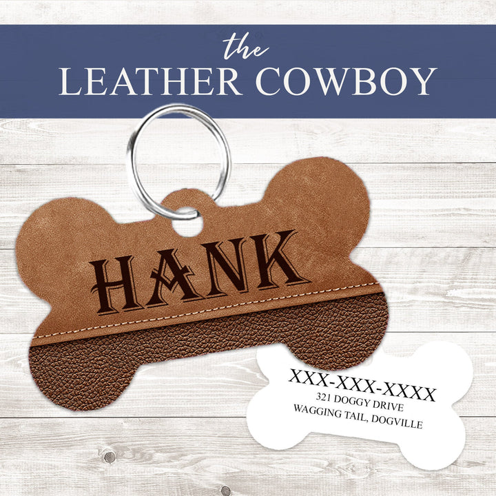 Pet ID Tag | Leather Cowboy