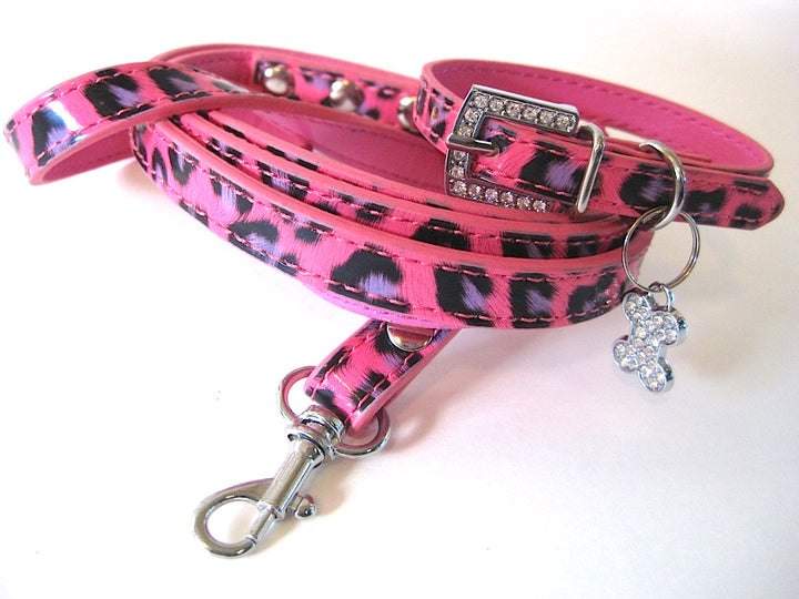 Hot Pink Cheetah collar (Large only)