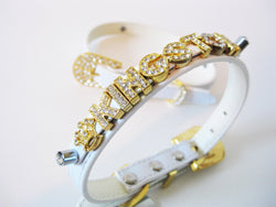 Personalized Collar | White and Gold